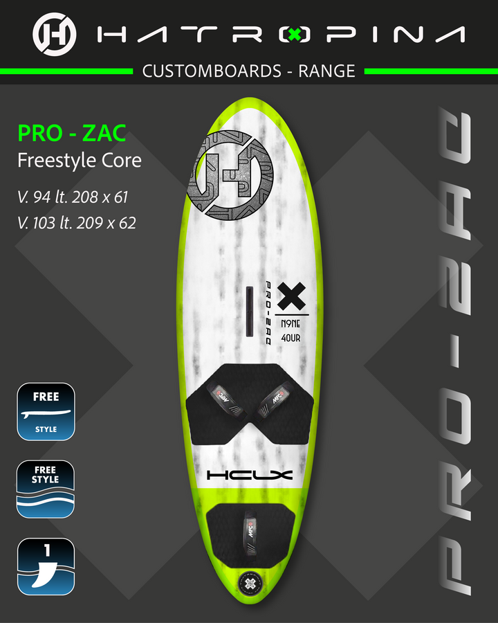 Tabla Hatropina Custom Board "PRO-ZAC 103" Estilo Libre 