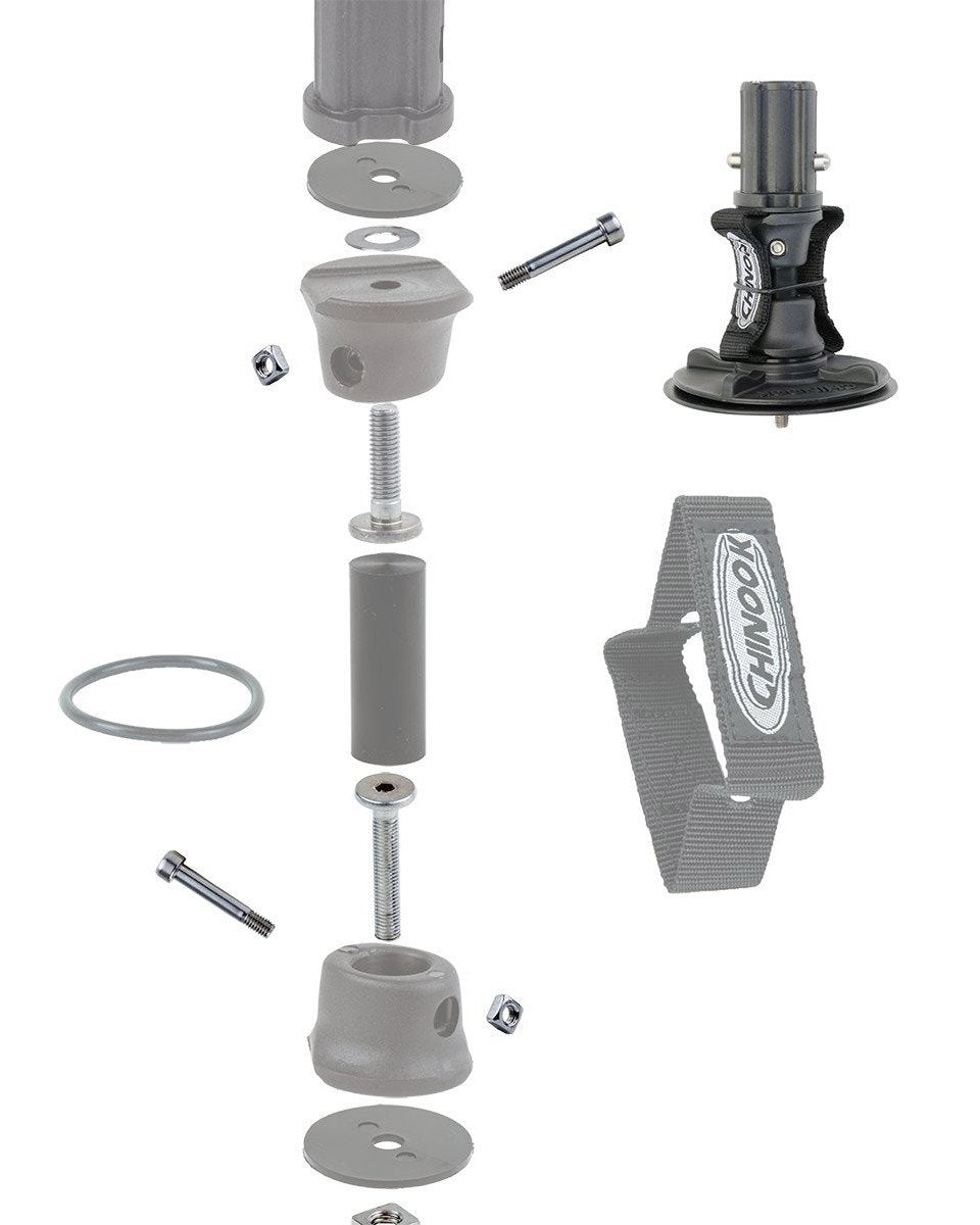 Base Per Albero Da Windsurf In Nylon - Con Giunto Tendine E Attacco M8, Girevole 180° - Foto 6