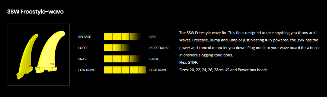 Fin K4 3SW Freestyle-Wave (Super Stiff)