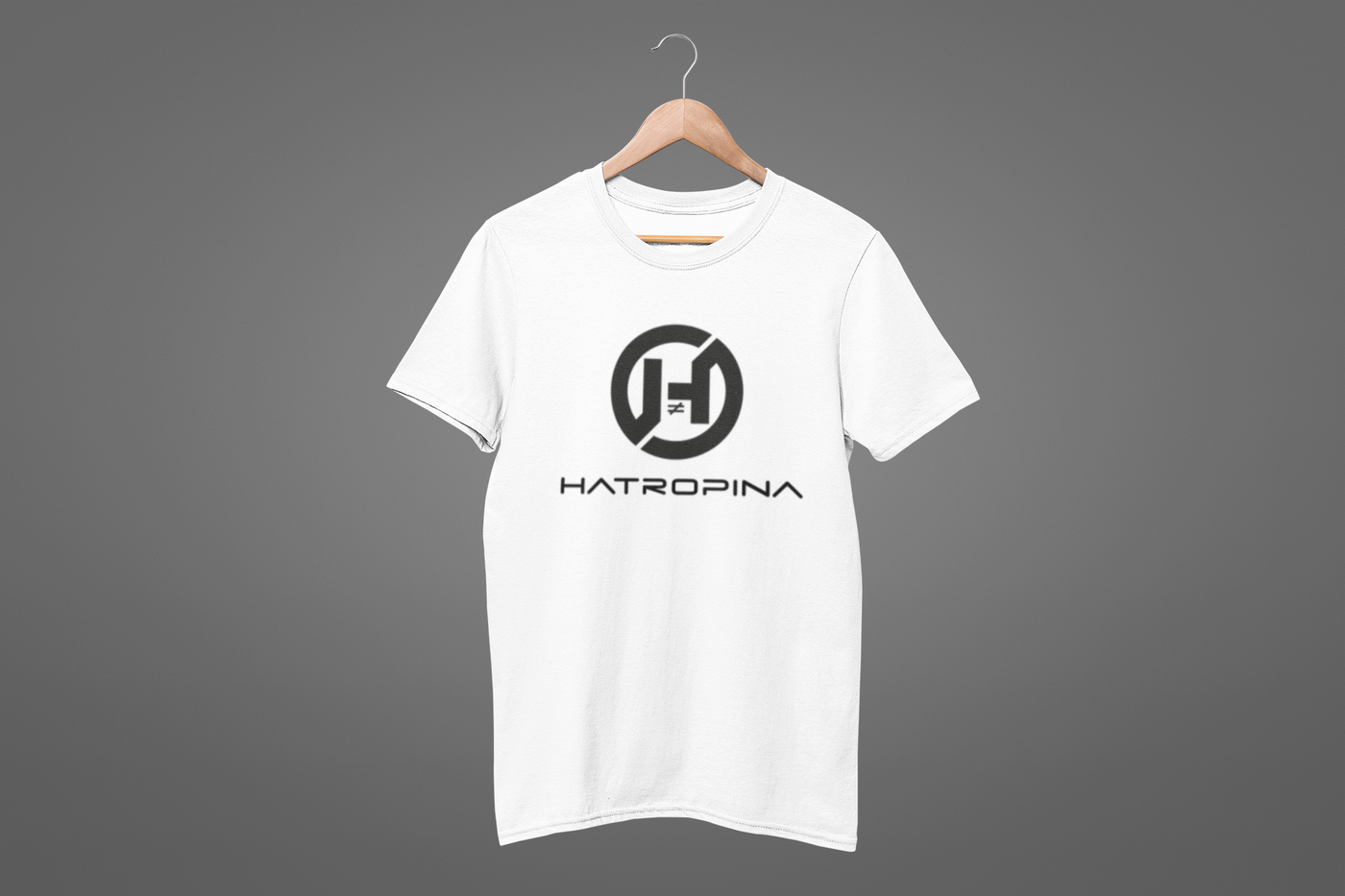 Hatropina Unisex Short Sleeve T-Shirt W Logo Team